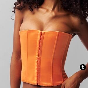 Danielle Guizio Orange Corset Top